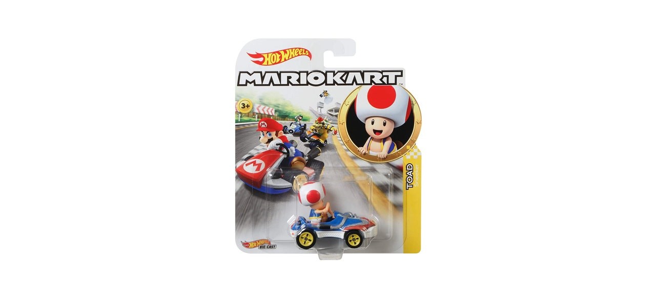 Hot Wheels GBG30 Mario Kart 164 Die-Cast Toad with Sneeker Vehicle