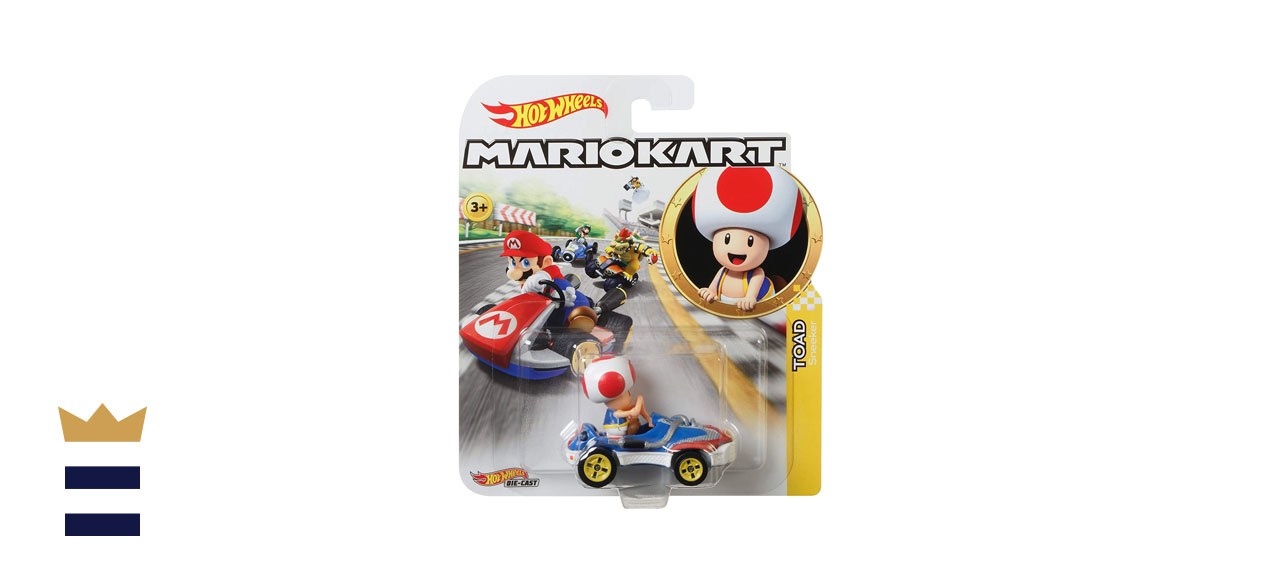 Hot Wheels GBG30 Mario Kart 1:64 Die-Cast Toad with Sneeker Vehicle