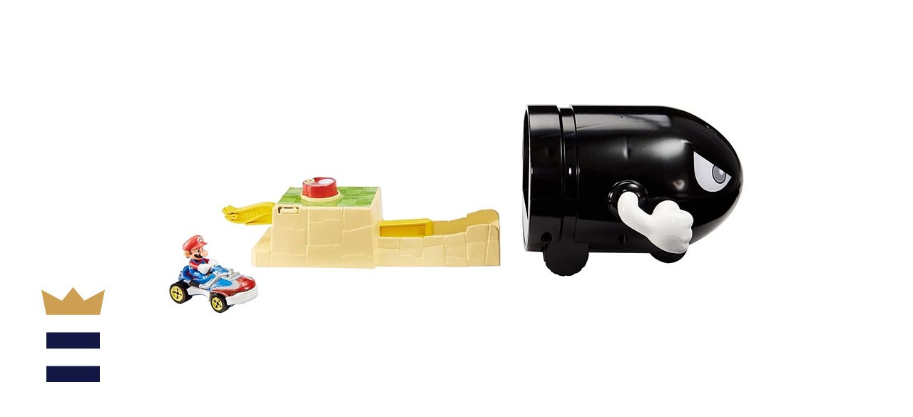 Hot Wheels Mario Kart Bullet Bill Launcher and Mario Kart Vehicle