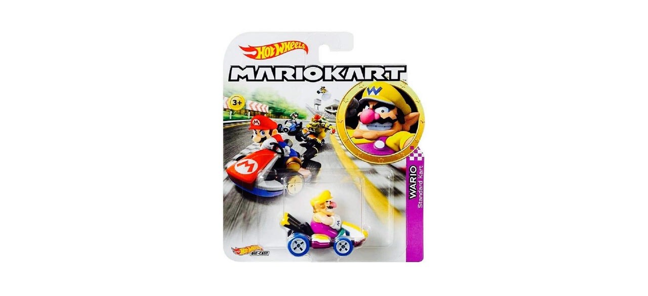 Hot Wheels Mario Kart Wario Die-Cast Character Car