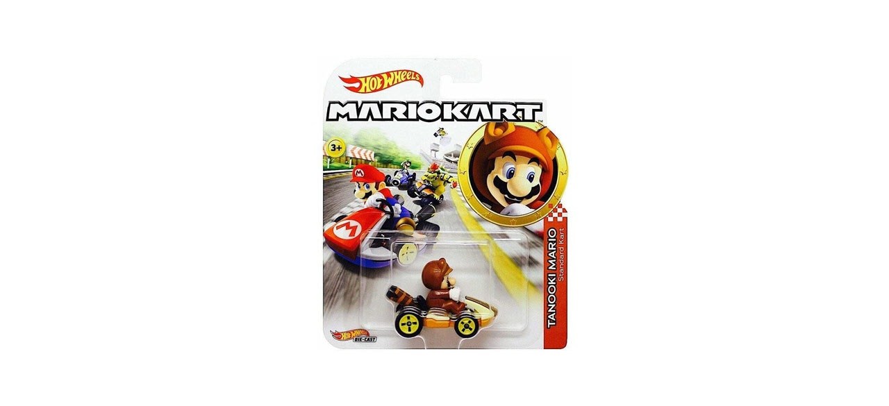 Hot Wheels Nintendo Premium Mario Kart Tanooki Mario Diecast Standard Kart