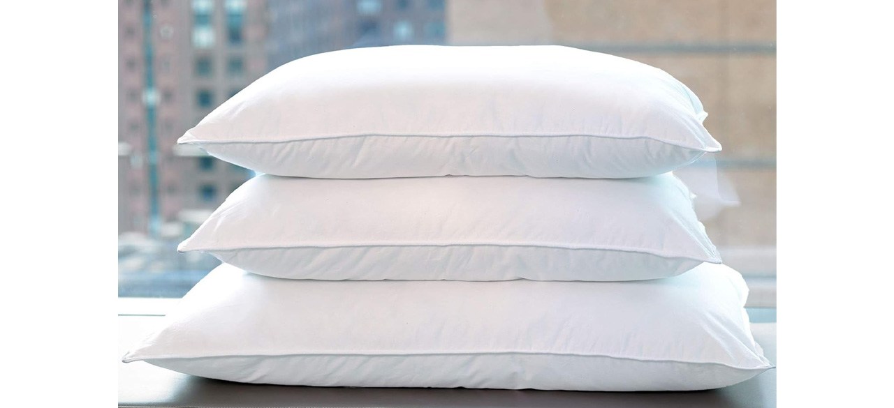 White W Hotels Down Alternative Pillow stacked