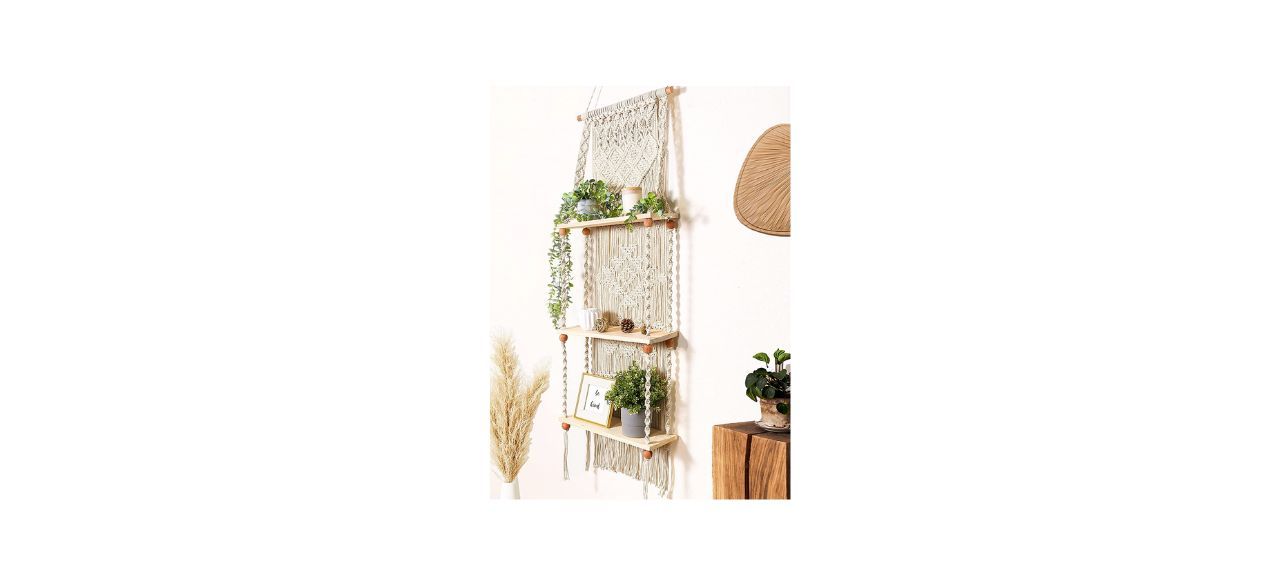 best Induslyfe Macrame Wall Hanging Shelf Rack