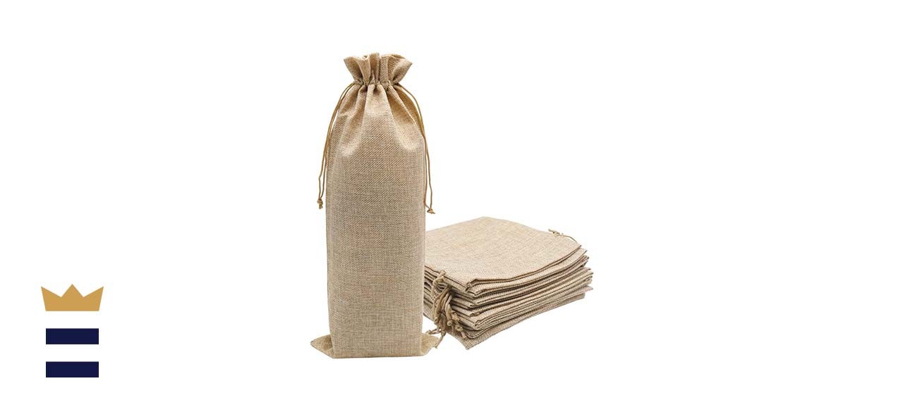 HRX Package Burlap Wine Bags