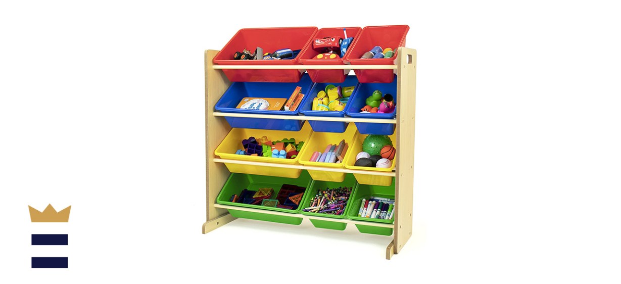 Humble Crew Kids’ Toy Storage Organizer with 12 Plastic Bins