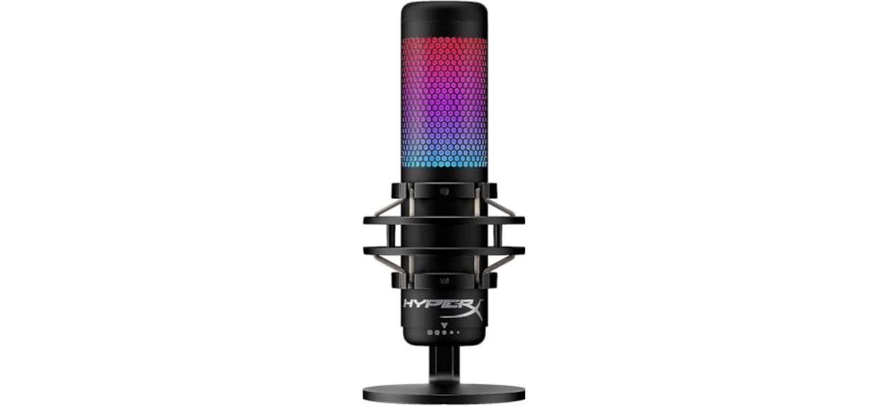  HyperX QuadCast S RGB USB Condenser Microphone on white back