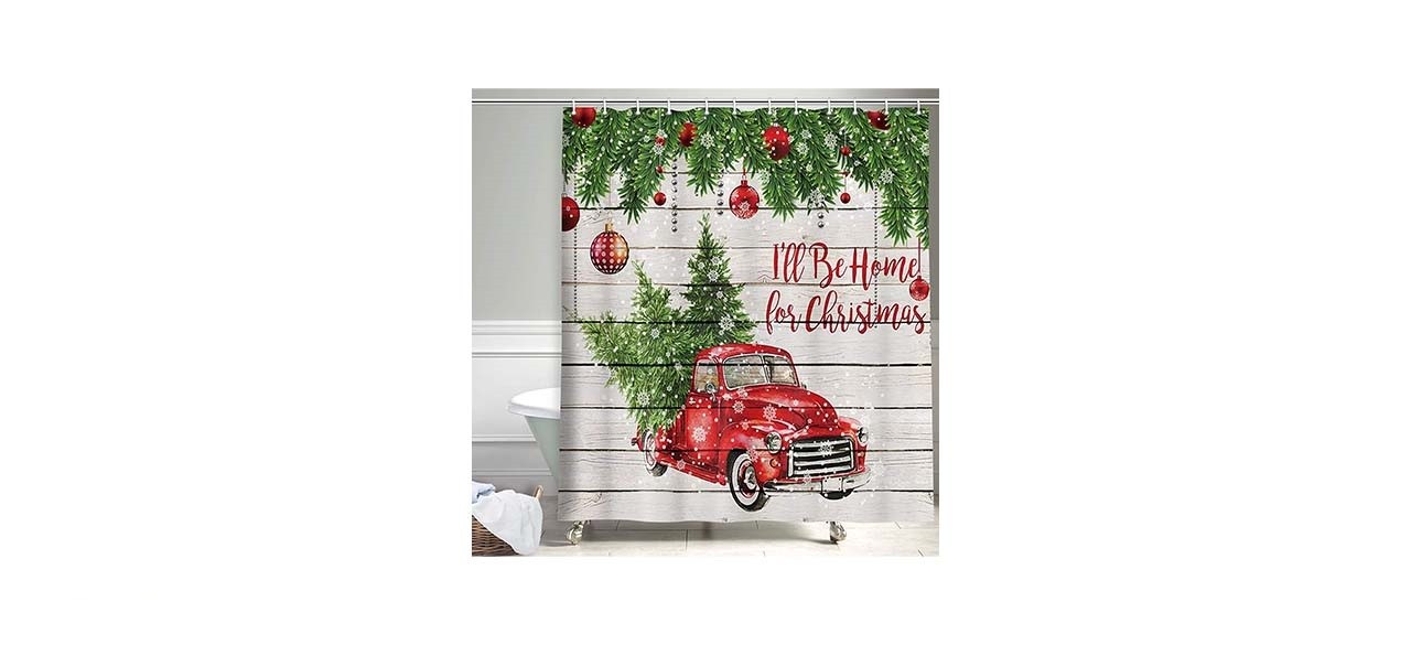 I Will Be Home For Christmas Shower Curtain