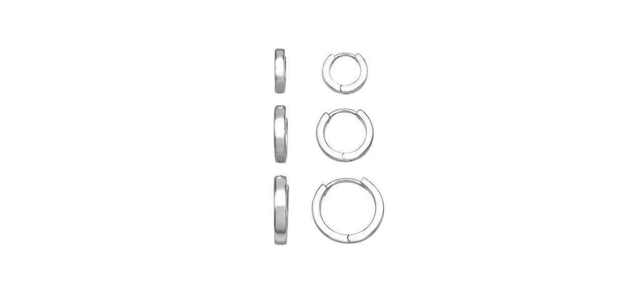 best Aurielle 3-Pair Polished Huggie Hoop Earrings