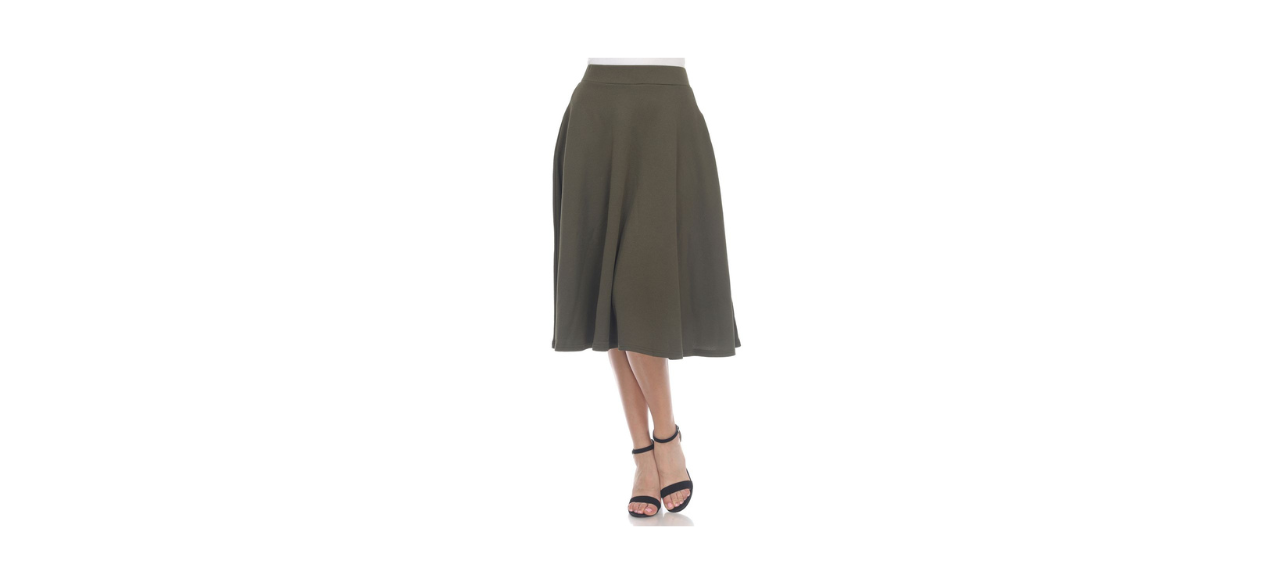 best White Mark Midi Skirt