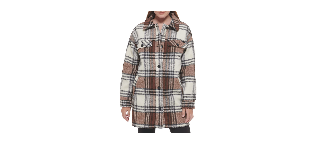 Calvin Klein Plaid Shirt Jacket