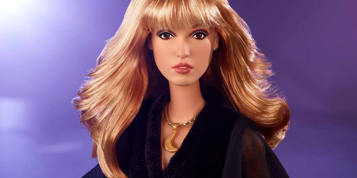 Stevie Nicks Barbie face closeup