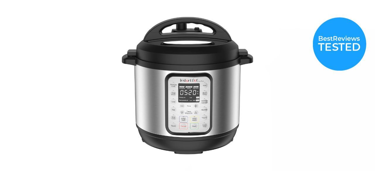 Instant Pot Duo Plus 9-in-1 Pressure Cooker on white background