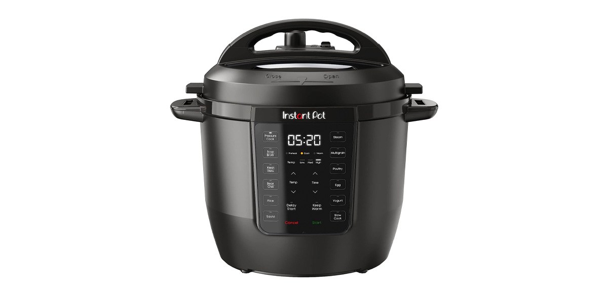 Black Instant Pot Rio on white background