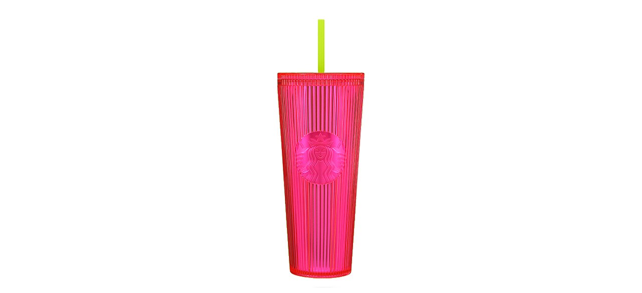 Warrior Definition Pink Color Changing Plastic Tumbler With Lid and Reusable  Straw