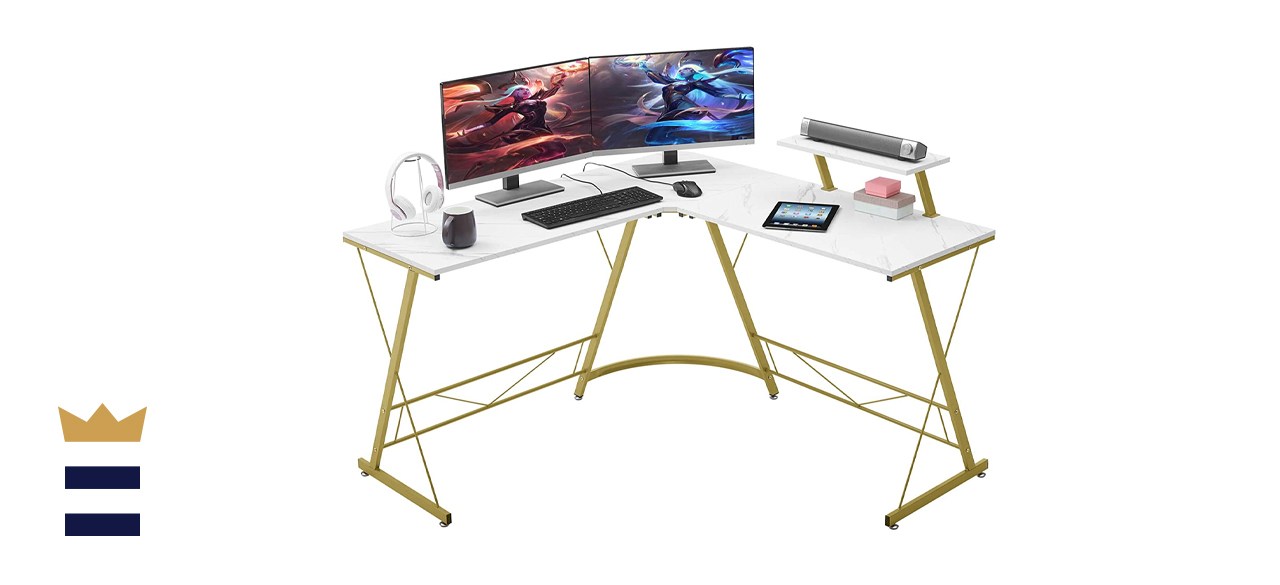 Ironstone L-Shaped Computer Corner Desk