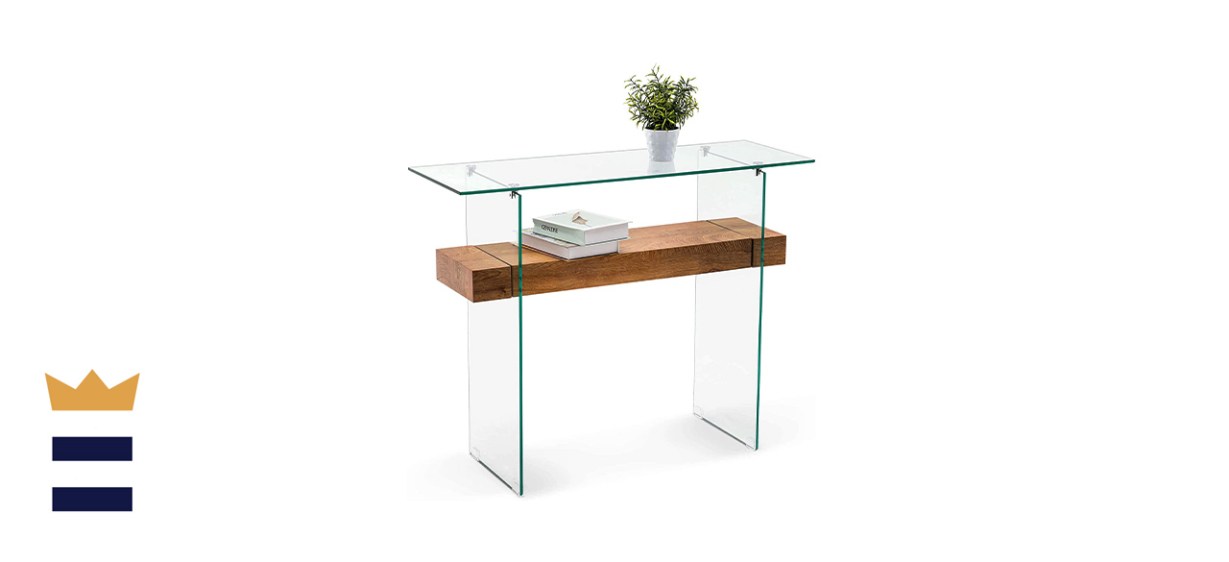 Ivinta Narrow Glass Console Table