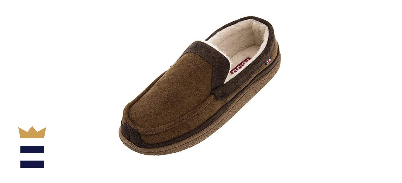 IZOD Men's Two-Tone Moccasin Slipper