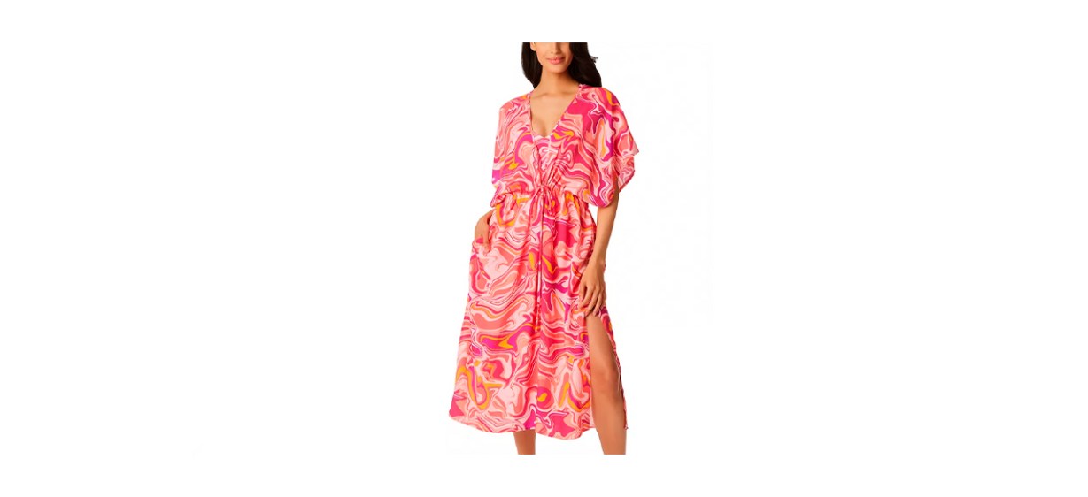 Jessica Simpson Good Vibrations Flutter-Sleeve Dress Cover-Up