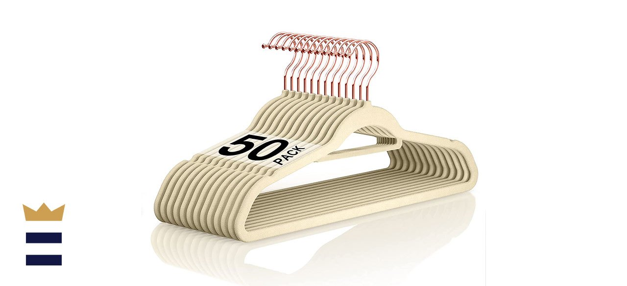 JOEEAN Premium Velvet Hangers  with Tie Bar