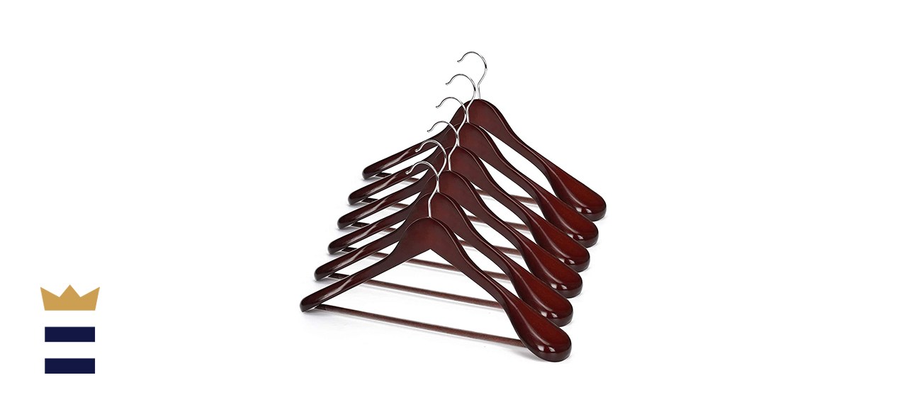 JS Hanger Multifunctional Wooden Suit Hangers