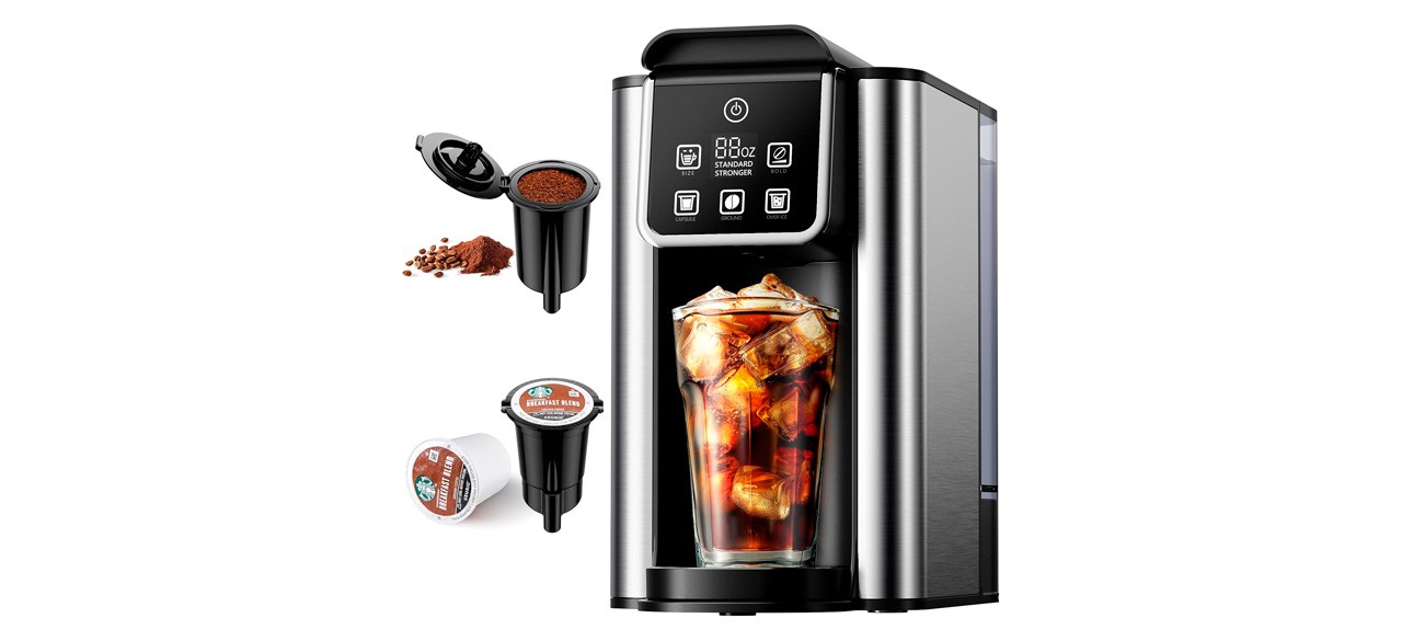 KIDISLE Hot & Iced Coffee Maker with Bold Setting