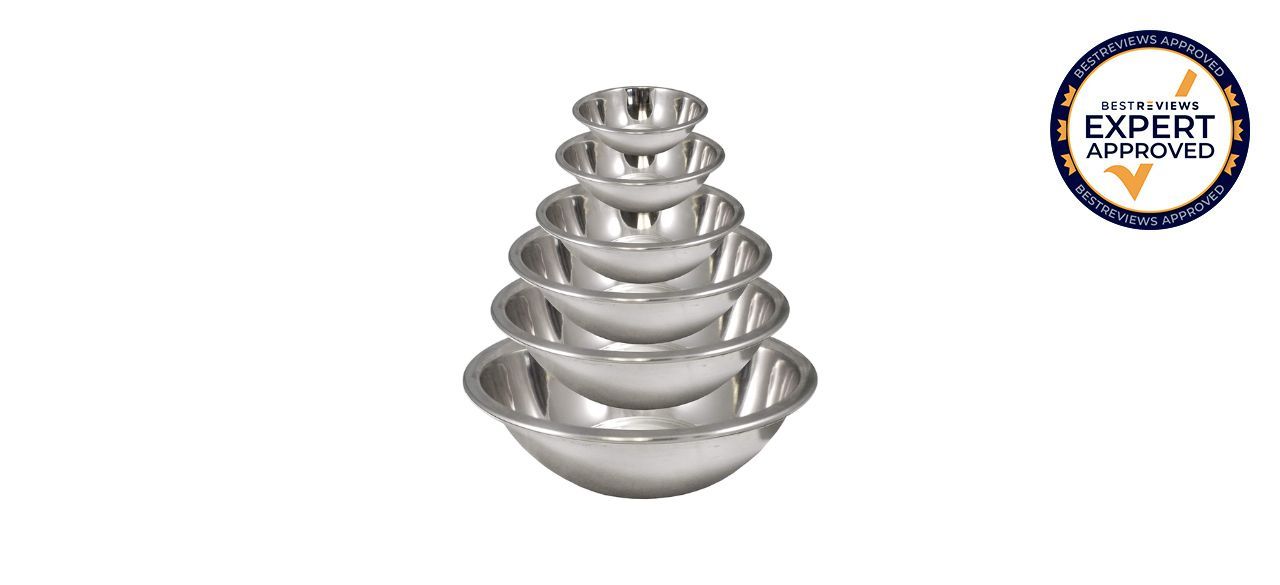 Home Array Set of Six Stainless Steel Mixing Bowls