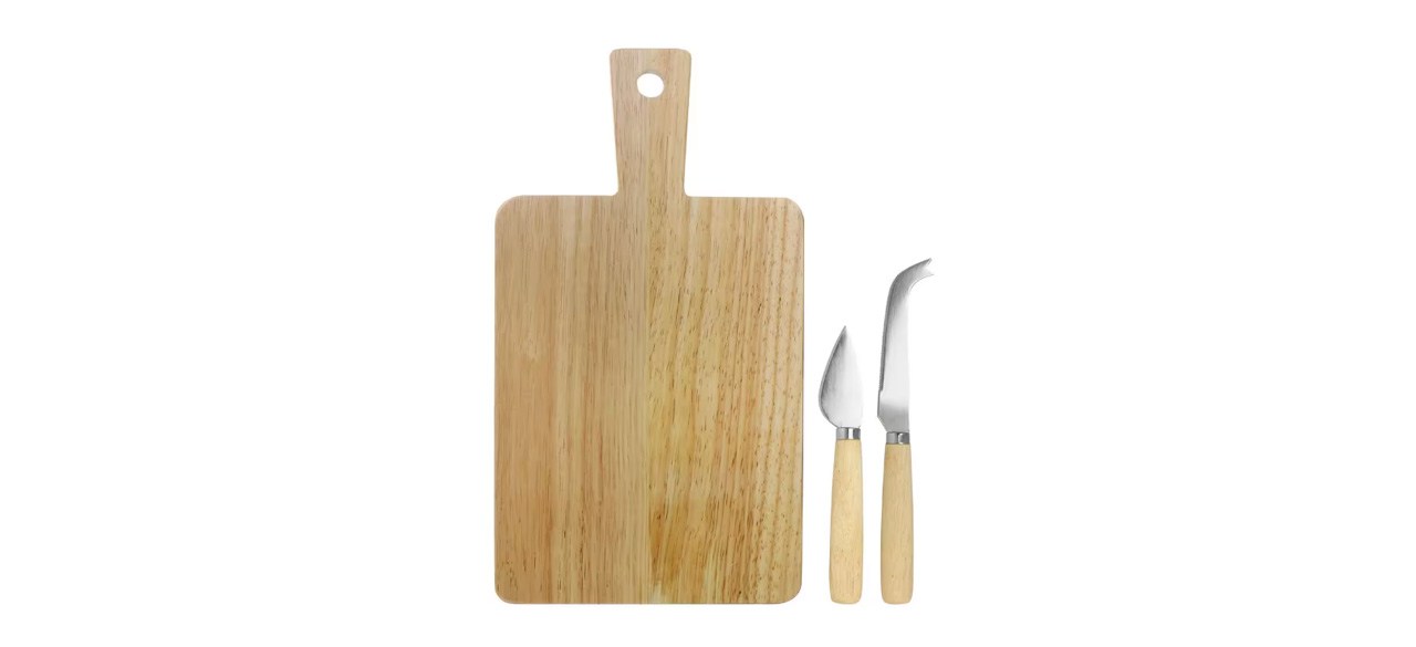 Best Martha Stewart Rectangular Serving Board with Two Cheese Knives