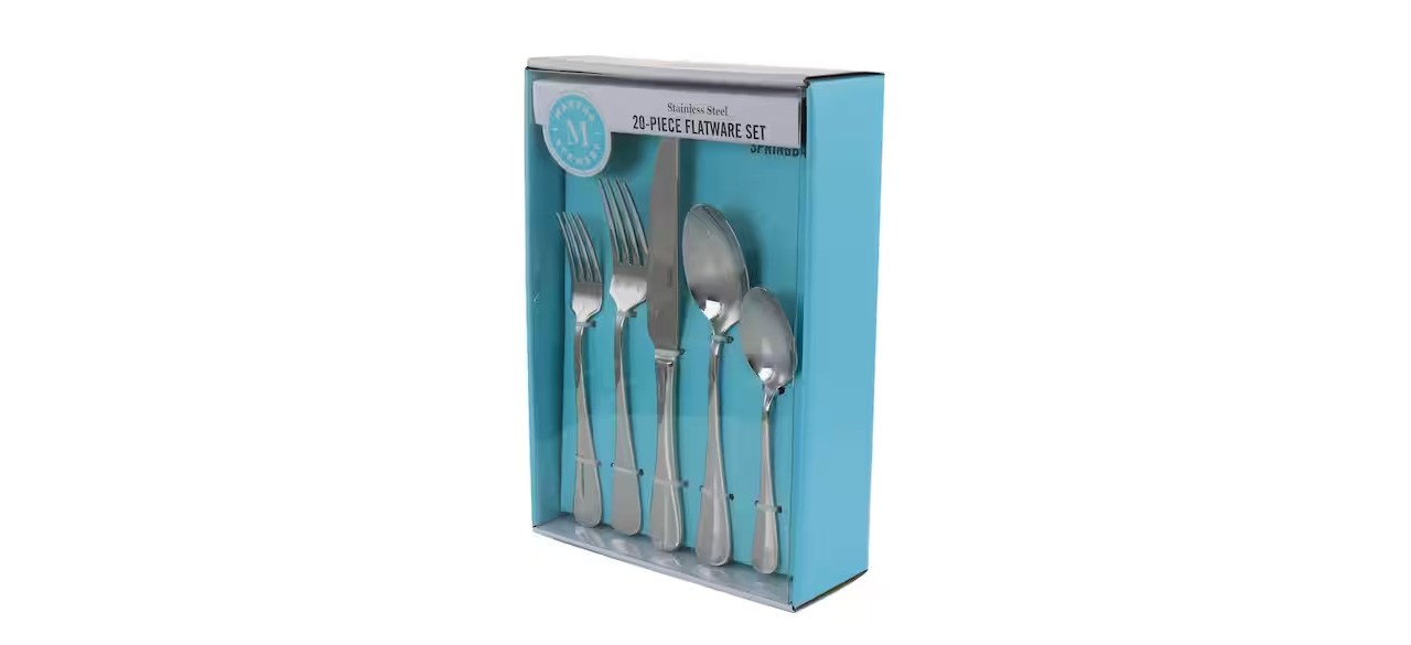 Best Martha Stewart Springbank 20-Piece Stainless Steel Flatware Set