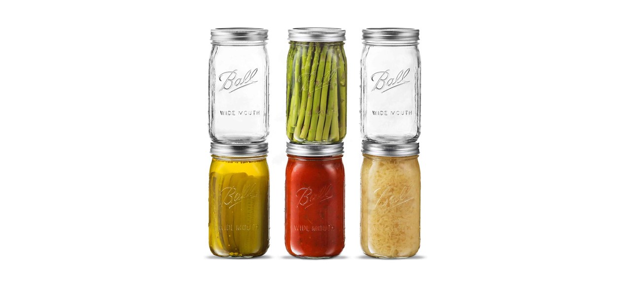 Kitchen-Best Sewanta Ball Wide-Mouth 32-Ounce Mason Canning Jars