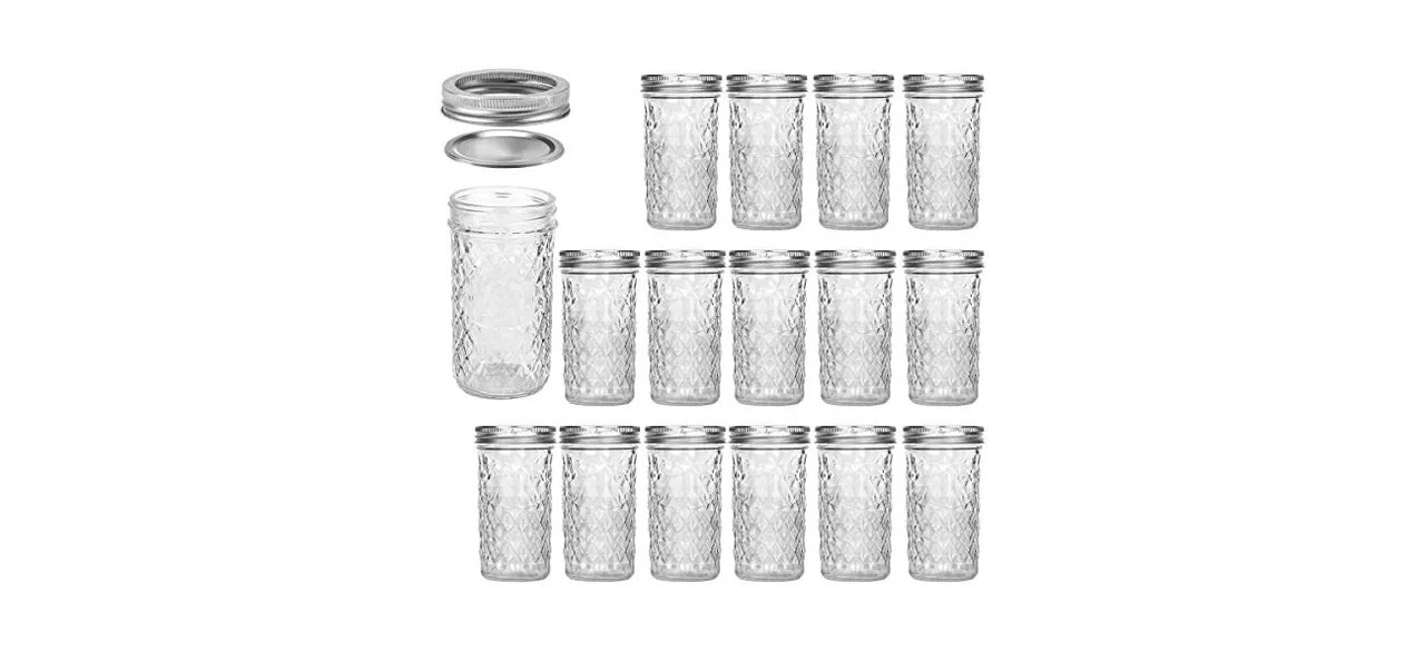 Kitchen-Best Verones 12-Ounce Mason Canning Jars