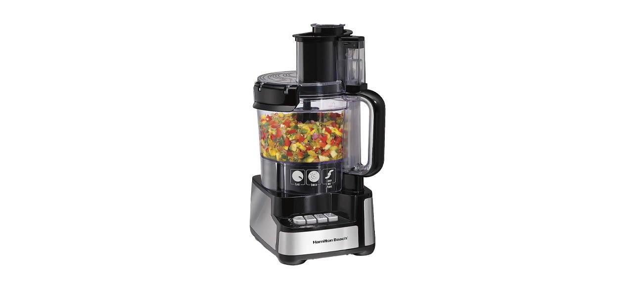 Hamilton Beach Stack & Snap Food Processor on white background