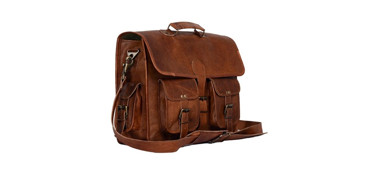 Komal’s Leather Briefcase Laptop Bag