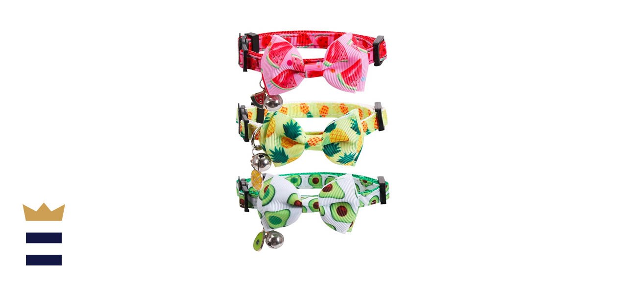 Lamphyface 3 Pack/Set Cat Collar Breakaway with Cute Bow Tie and Bell