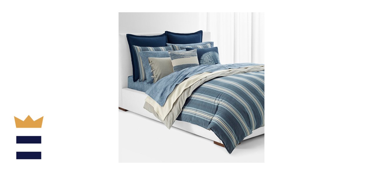 Lauren Ralph Lauren Gavin 200 Thread Count Striped Cotton Percale Sheet Set Lauren Ralph Lauren Gavin 200 Thread Count Striped Cotton Percale Sheet Set