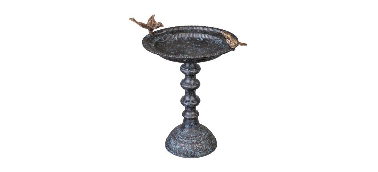 Kelly Clarkson Home Albermarle Cast Iron Pedestal Bird Bath