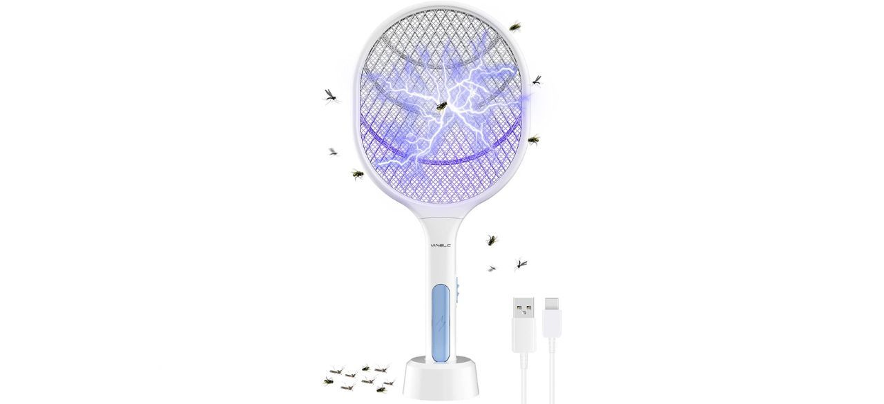 Vanelc USB Rechargeable Electric Fly Swatter Racket