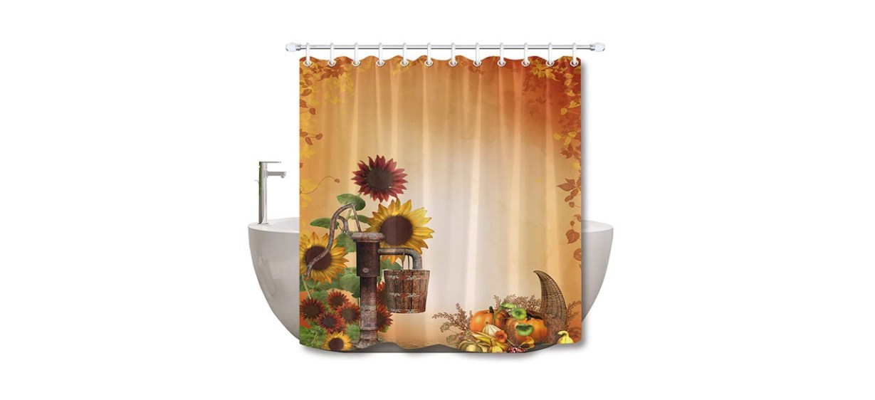 LB Rustic Sunflower Fall Shower Curtain