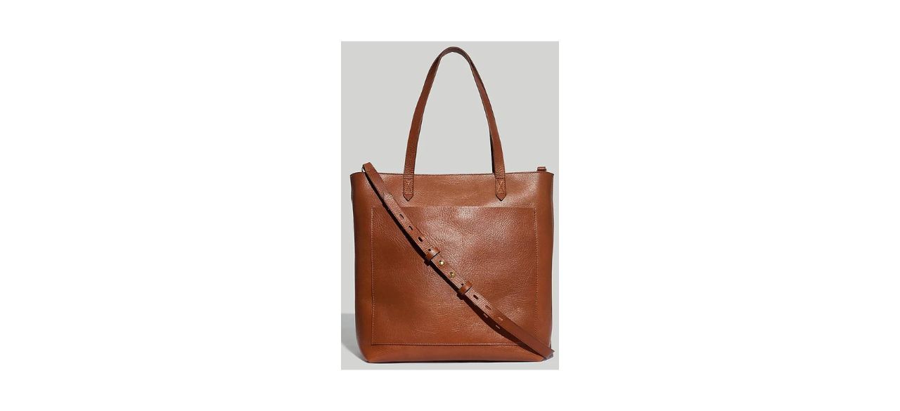 Madewell The Zip Top Medium Transport Leather Tote