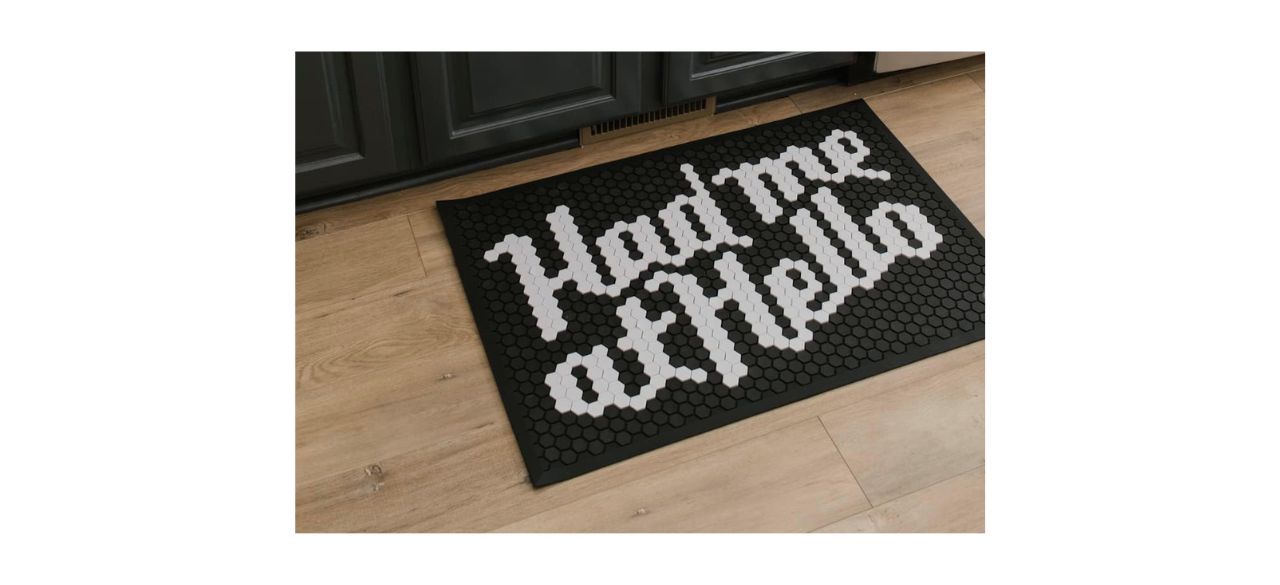 Letterfolk Customizable DoorMat that says "Had me at hello"