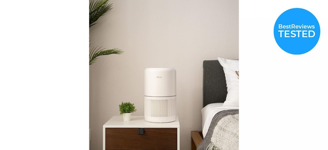 Levoit Air Purifier on nightstand