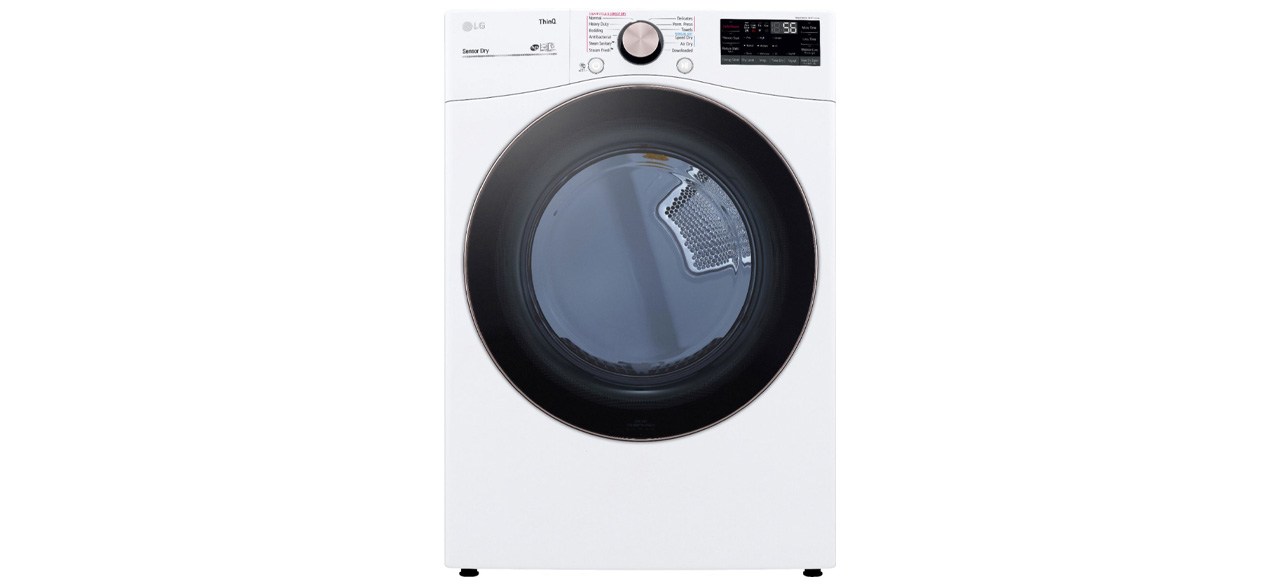 LG - 7.4 Cu. Ft. Stackable Smart Electric Dryer on white background