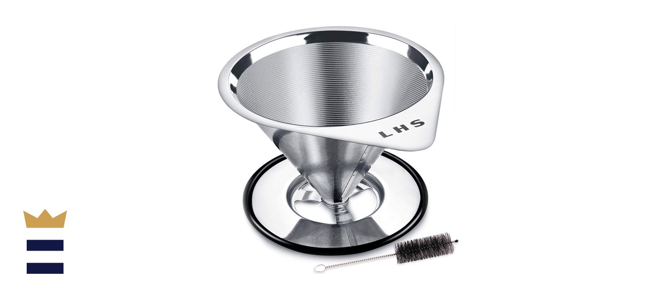 LHS Stainless Steel Pour Over Coffee Dripper LHS Stainless Steel Pour Over Coffee Dripper