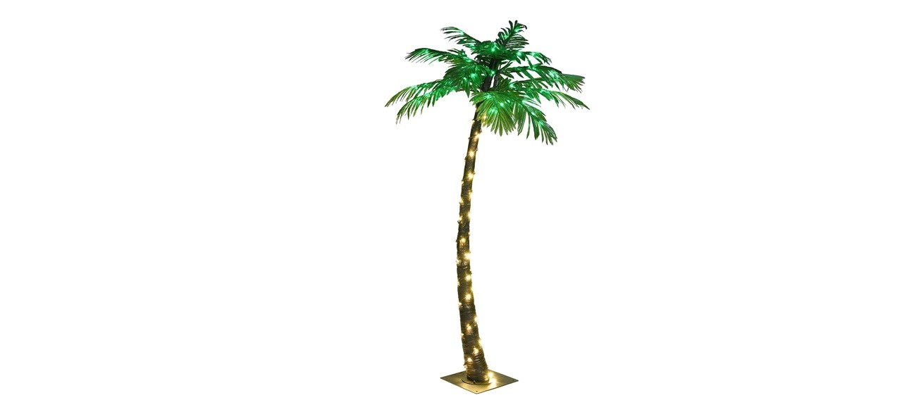 Lightshare Artificial Lighted Christmas Palm Tree With 56 Lights