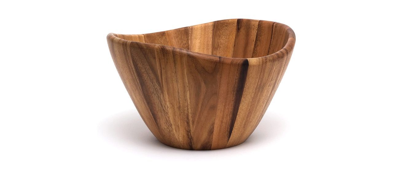 Lipper International Acacia Wave Serving Bowl