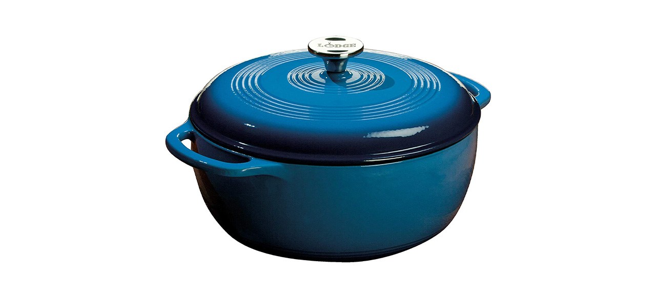 Lodge Blue Enameled 6-Quart Cast Iron Dutch Oven