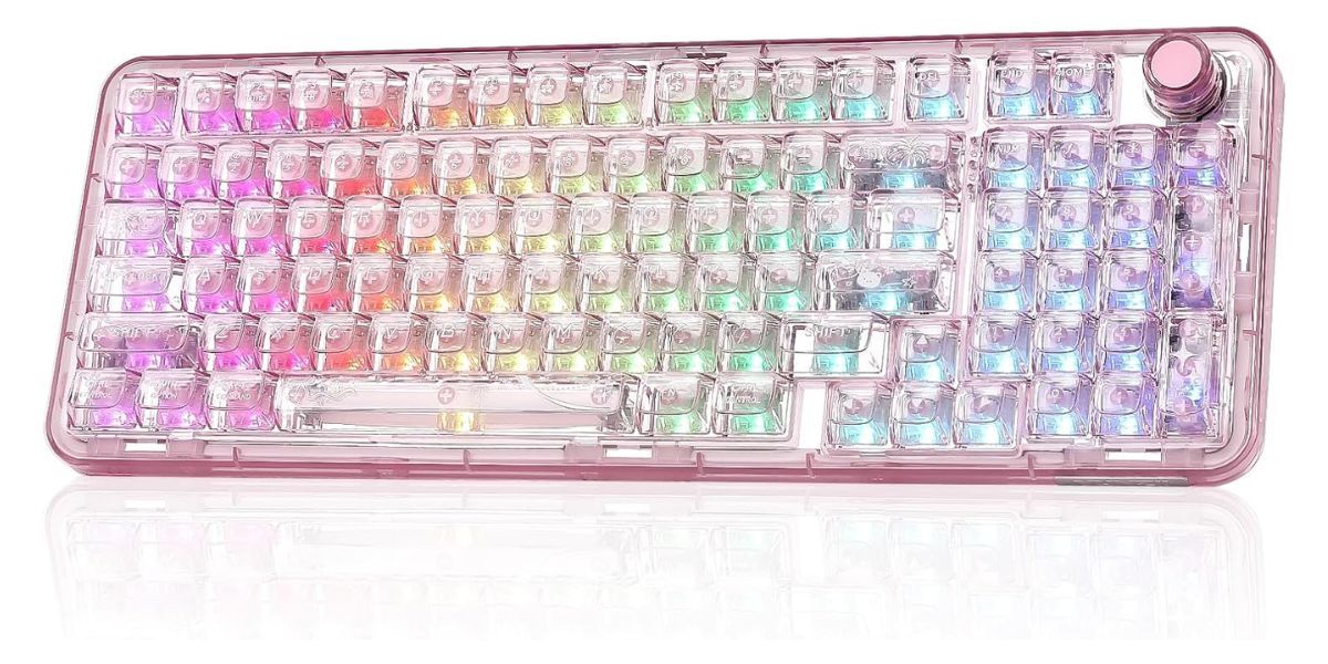 YUNZII X98 QMK/VIA Wireless Mechanical Gaming Keyboard with Knob