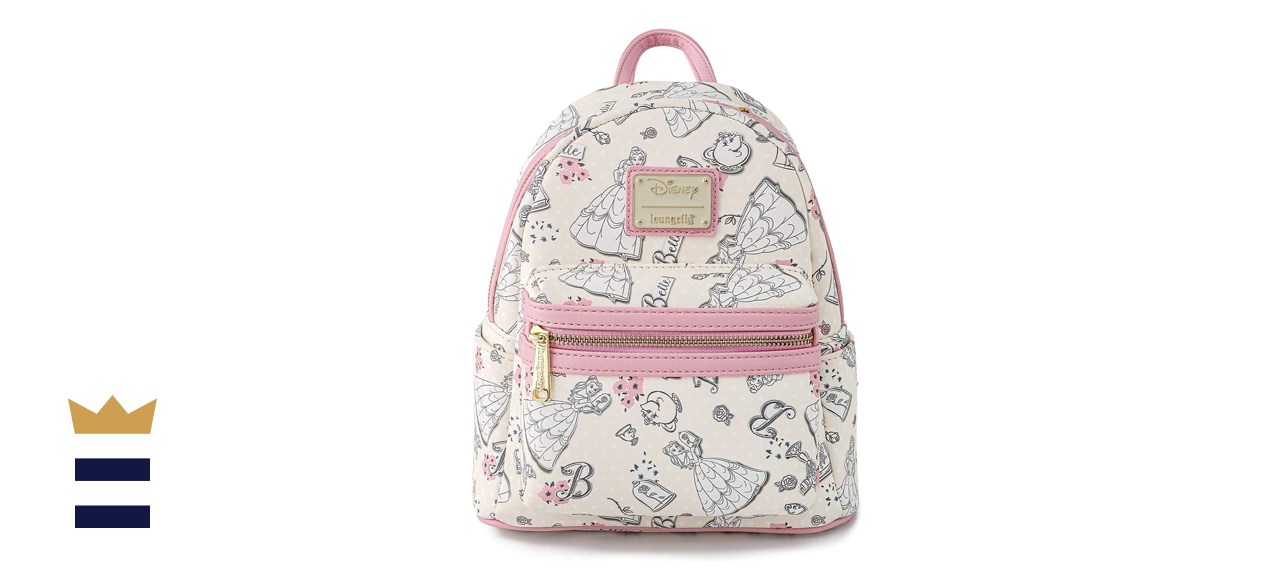 Loungefly Disney Beauty and the Beast Belle All-Over Print Double-Strap Shoulder Bag