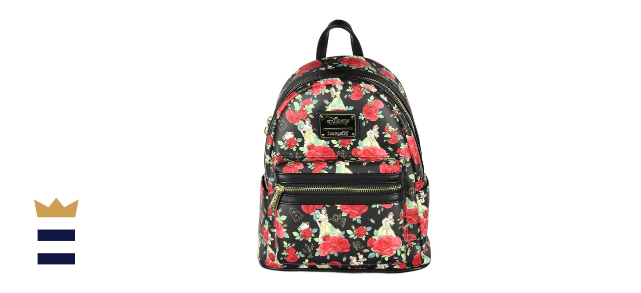 Loungefly Disney Beauty and the Beast Belle Roses Mini Backpack