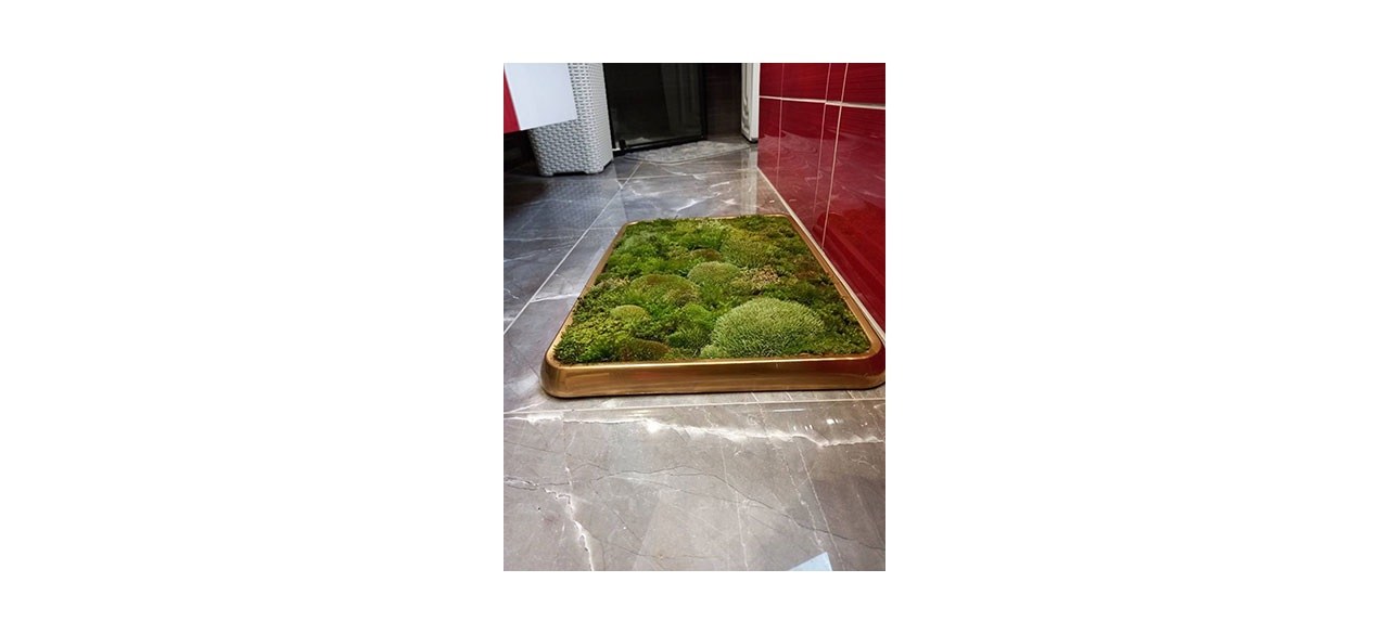 Luxury Live Pole Moss Welcome Bath Mats