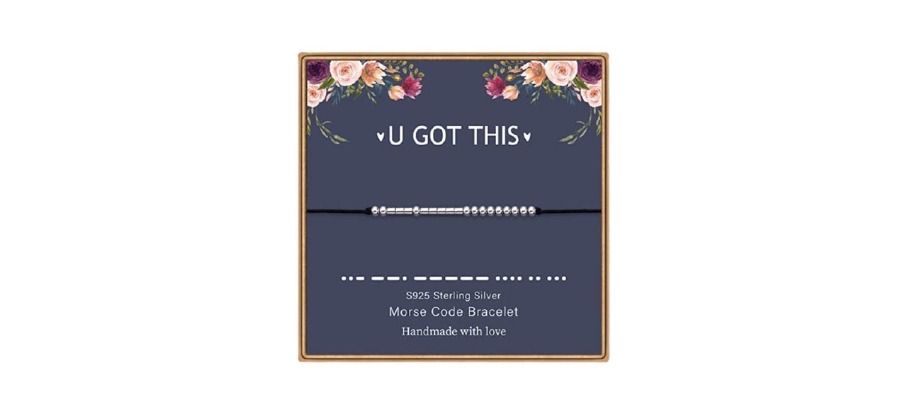 M MOOHAM 925 Sterling Silver Morse Code Bracelet - U GOT THIS